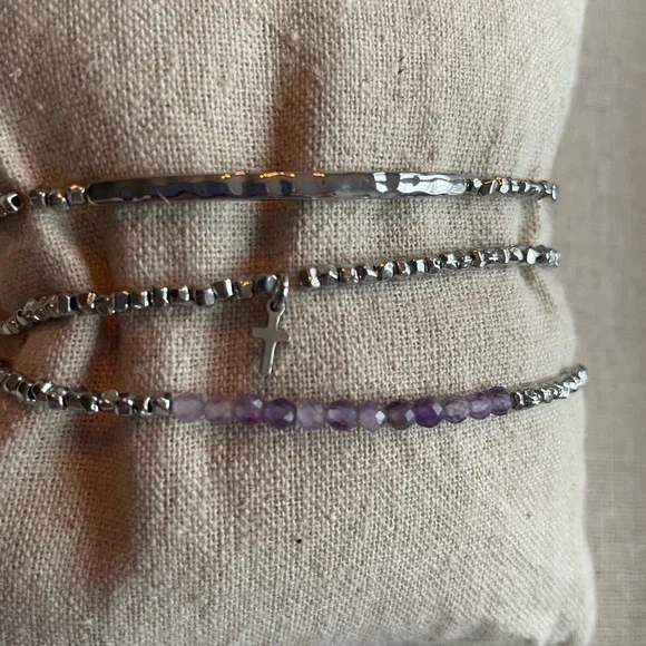 KEEP Collective Stretch Trio Silver Faith Set - Picture 2 of 4